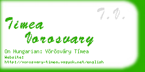 timea vorosvary business card
