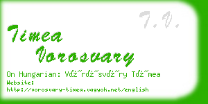 timea vorosvary business card